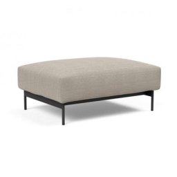 INNOVATION LIVING Pouf design MALLOY pieds metal Tissu Kenya Gravel 75*100 cm