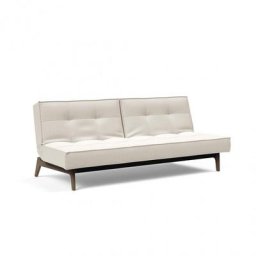 INNOVATION LIVING Canapé convertible SPLITBACK EIK 115*200 cm chêne fumé tissu Bouclé Off White