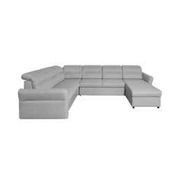 Canapé panoramique modulable convertible avec coffre GARDEN gris