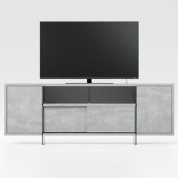 Meuble TV MOVIE en stratifié écologique coloris ciment