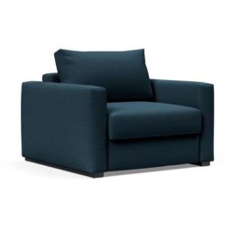 INNOVATION LIVING Fauteuil design avec accoudoirs COSIAL Tissu Argus Navy Blue convertible lit 80*202cm