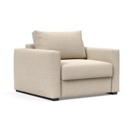 INNOVATION LIVING Fauteuil design avec accoudoirs COSIAL Tissu Phobos Latte convertible lit 80*202cm