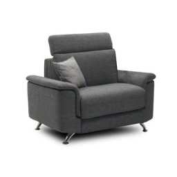 Fauteuil EMPIRE tweed gris convertible ouverture EXPRESS 70*195*12cm