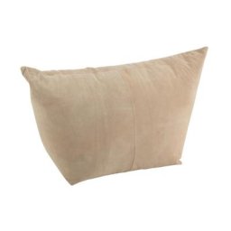 Pouf Beige CAROLINE en véritable Cuir
