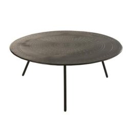 Table de salon rond MISTE en Aluminium Noir