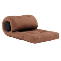 Fauteuil futon convertible WRAP couleur brun argile