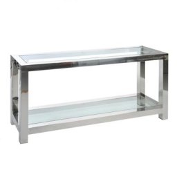 Console TARATRA en verre et acier inoxydable