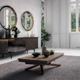 Table basse transformable JOLLY en Chêne Naturel / Pied croisé