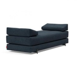 Méridienne design SIGMUND INDU Nist, Blue convertible lit 160*200 cm pieds Acier noir