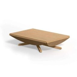 Table basse transformable ELLIS en Chêne Naturel / Pied croisé