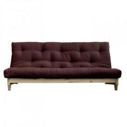 Banquette convertible FRESH pin coloris brown couchage 140*200 cm.