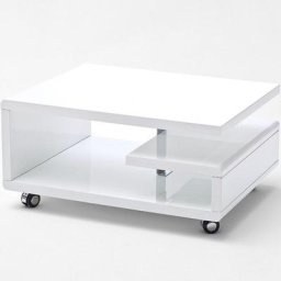 Table basse KANI finition laquée blanc brillant