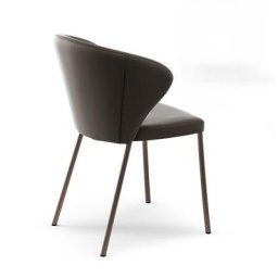 OZZIO ANDRE Fauteuil en Eco-cuir graphite avec piétement en métal