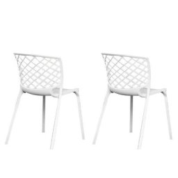 Lot de 2 chaises empilable GAMERA blanche