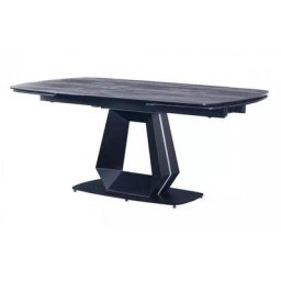 Table de repas extensible DIAMOND - 180 x 100 cm plateau céramique finition Anthracite