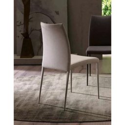 Lot de 2 Chaises NEXUS en Eco-Cuir Nubuck Crème Café