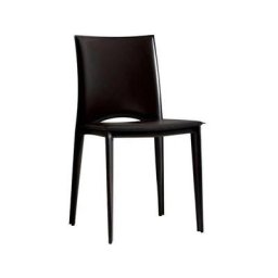 Lot de 2 Chaises VIVA en cuir Noir