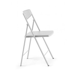 Lot de 2 Chaises PLIO Pliante en Métal et Polypropylène Blanc