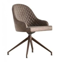 OZZIO GILDA Chaise en Velours et Métal Bronze