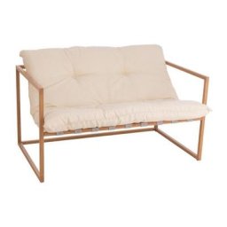 Chaise LIVIE 2 personnes Blanc Naturel