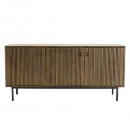 Buffet 3 Portes GINO Acacia pieds métal