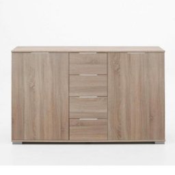 Commode ENSSE 4 tiroirs 2 portes chêne