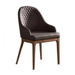 OZZIO THELMA en bois de frêne massif et Eco-cuir Nabuk Gris