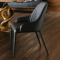 Lot de 2 Chaises BETTA en Cuir Graphite