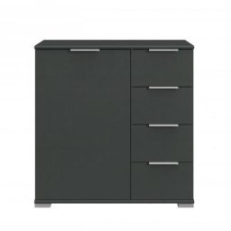 Commode ENSSE 4 tiroirs 1 porte graphite