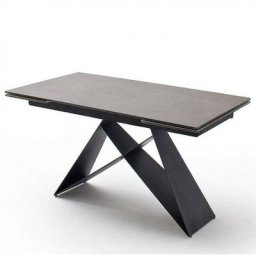 Table repas extensible KONAN céramique gris 160 x 90 cm