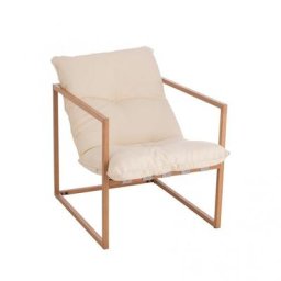 Chaise LIVIE 1 personne Blanc Naturel