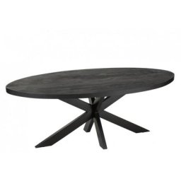 Table à manger Ovale MILENA Manguier Bois Noir