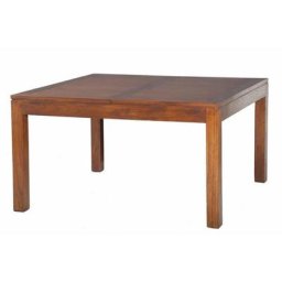 Table repas extensible LAUREN 140 x 140 cm en mindi
