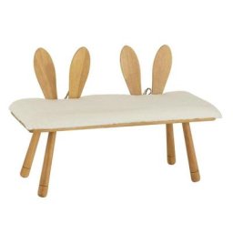 Banc ZAZA Lapin en bois naturel