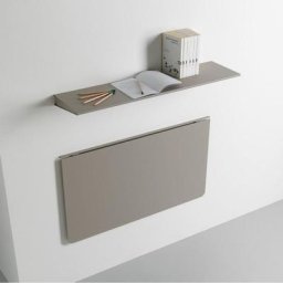 table de bureau pliante PLANA en aluminium coloris gris tourterelle