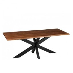 Grande Table à manger Réctangle MILENA en Acacia / Marron