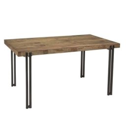 Table a Manger SIXTINE bois 150 x 90 en bois acajou piétement acier