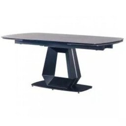 Table de repas extensible DIAMOND - 180 x 100 cm plateau gris céramique