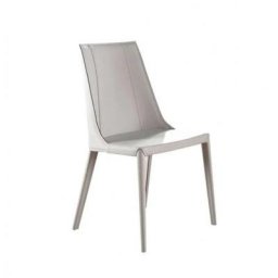 Lot de 2 Chaises LOREN Chaise de revêtement en cuir Blanc