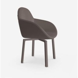 OZZIO TEN Chaise Pivotante en Cuir Fango