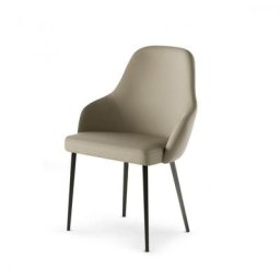 OZZIO NIKA Fauteuil en Eco-cuir et Velours avec piétement en métal graphite