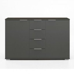Commode ENSSE 4 tiroirs 2 portes graphite