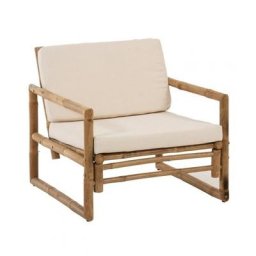 Chaise avec coussin LOVA Bambou / Naturel