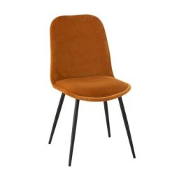 Chaise HELENA Ocre Métal / Tissus