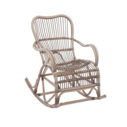 Chaise Bascule BYZA en Rotin Gris