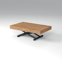 Table basse convertible UP Eco bois ancien / Métal vernis bronze