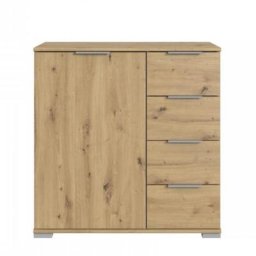 Commode ENSSE 4 tiroirs 1 porte chêne artisan
