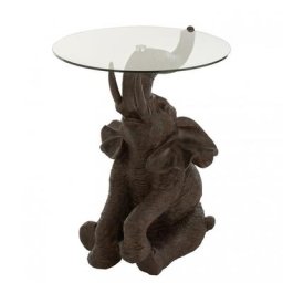 Table d'appoint Eléphantt HEWAN Marron Foncé