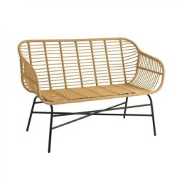 Banc de Jardin RAPHA Métal / Rotin