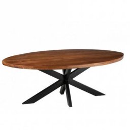 Table à manger Ovale MILENA en Acacia / Marron